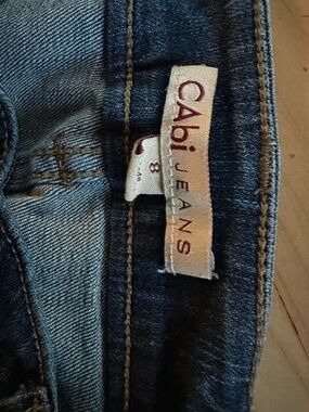 CAbi Dark Blue Denim Jeans Hem Detail